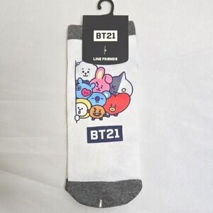 BT21 Line Friends Character No Show Socks, Shoe Size 4-10, New